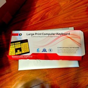 New boxed with instructions large print computer keyboard